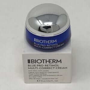 Biotherm Blue Pro-Retinol Multi Correct Cream Anti Wrinkles Evenness 0.5 Fl Oz